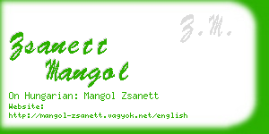zsanett mangol business card